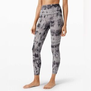 Lululemon Align Pant II 25" in Game Day Dark Chrome Black Multi Size 6